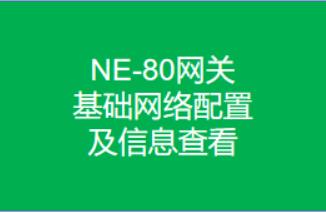 网关基础网络配置及信息查看